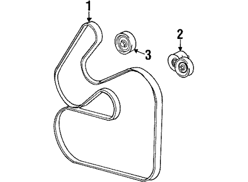 1996 Mercury Sable Belts & Pulleys Serpentine Idler Pulley Diagram for F5RZ-6C348-A