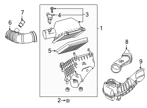 2015 Lexus NX200t Powertrain Control Inlet, Air Cleaner Diagram for 17751-36120