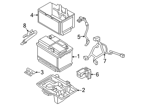 2022 Hyundai Santa Cruz Battery Fuse-250A Diagram for 18980-08500