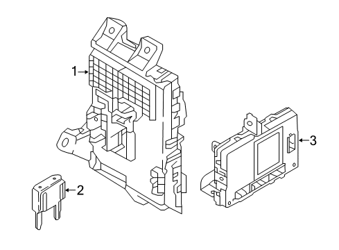 2021 Hyundai Ioniq Fuse & Relay Instrument Panel Junction Box Assembly Diagram for 91950-G2166