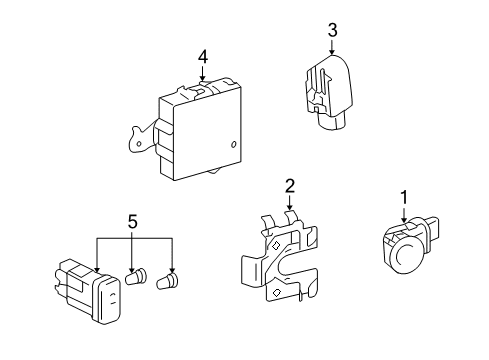 2010 Toyota FJ Cruiser Keyless Entry Components Transmitter Diagram for 89070-35140