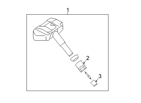 2014 Infiniti Q50 Tire Pressure Monitoring Tire Pressure Monitoring Sensor Unit Diagram for 40700-4GA0B