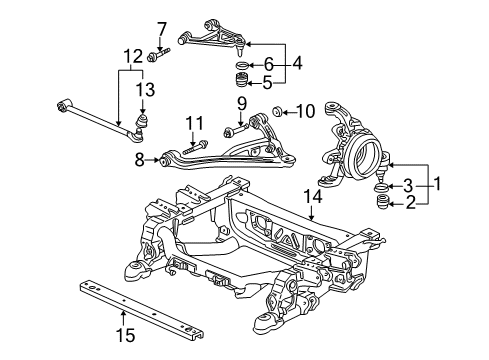 2001 Honda S2000 Rear Suspension, Lower Control Arm, Upper Control Arm, Stabilizer Bar, Suspension Components Bolt, Flange (12X125) Diagram for 90172-S2A-000