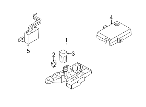 2010 Hyundai Genesis Electrical Components Upper Cover Assembly-Fuse Box Diagram for 91940-3M310