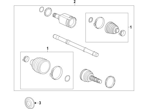 2020 Buick Encore GX Front Axle, Axle Shafts & Joints, Drive Axles Axle Assembly Diagram for 60004301