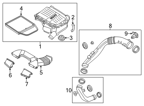 2013 BMW 135i Powertrain Control Intake Duct Diagram for 13717599283