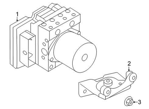 2022 Kia Carnival ABS Components HYDRAULIC UNIT ASSY Diagram for 58910R0350