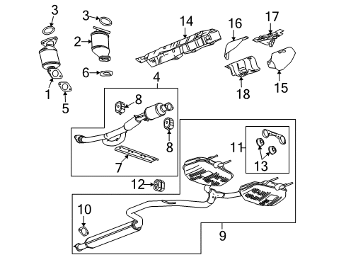 2010 Buick LaCrosse Exhaust Components Front Pipe Diagram for 19420103