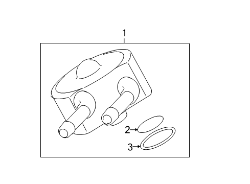 2005 Lincoln LS Oil Cooler Oil Cooler Gasket Diagram for 2W4Z-6A636-AA