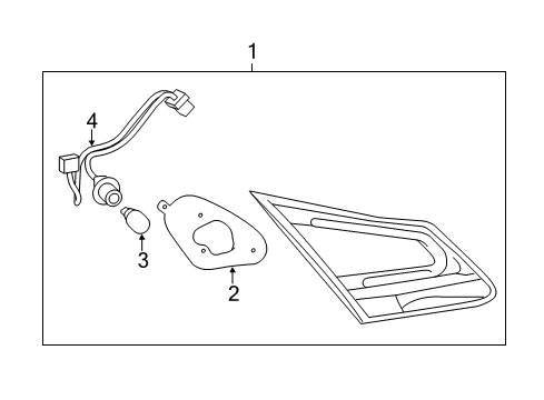 2011 Toyota Avalon Bulbs Back Up Lamp Assembly Diagram for 81590-07060