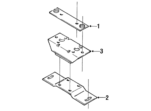 1995 Dodge Dakota Engine & Trans Mounting Bracket-- INSULATOR To Trans-Auto Diagram for 52058475