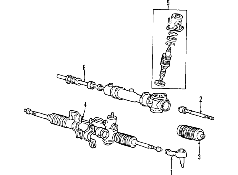 2000 Hyundai Tiburon P/S Pump & Hoses, Steering Gear & Linkage Seal Kit-Power Steering Oil Pump Diagram for 57150-34A00