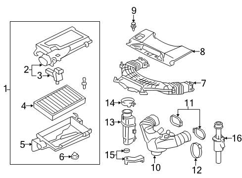 2013 Lexus LS460 Powertrain Control Engine Control Computer Diagram for 89661-50L01