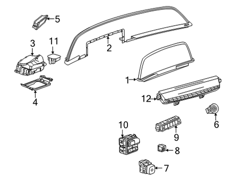 2021 Cadillac Escalade Parking Brake Instrument Cluster Diagram for 85118043