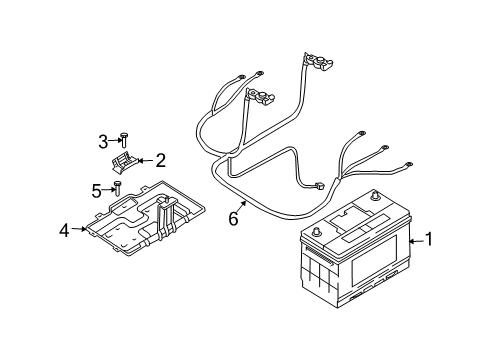 2008 Kia Sorento Battery Battery Cable Assembly Diagram for 372013E060