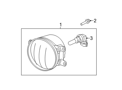 2016 Toyota Sienna Bulbs Fog Lamp Assembly Diagram for 81220-08020