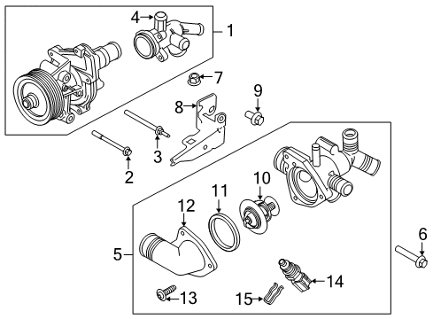 2018 Ford Transit-150 Powertrain Control Thermostat Diagram for XS7Z-8575-A