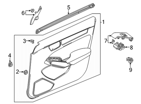 2022 Honda Civic Interior Trim - Front Door SWITCH ASSY Diagram for 35750-T43-A01