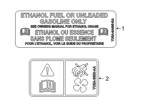 Diagram for 2009 Ford Crown Victoria Information Labels