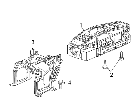 2020 Acura MDX Center Console Bracket, Select Lever Diagram for 54201-TZ5-A81