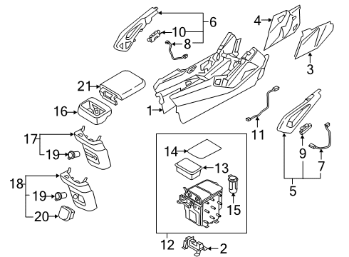 2021 Kia Telluride Heated Seats EXTN Wiring-Console Diagram for 84619S9000