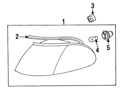 1995 Hyundai Sonata Bulbs Lamp Assembly-Front Combination, RH Diagram for 92302-34050