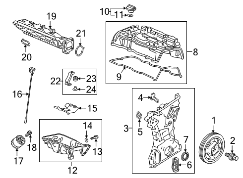 2018 Honda Civic Intake Manifold Gauge Complete Diagram for 15650-5BF-A01