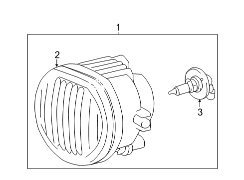 2005 Toyota Matrix Bulbs Fog Lamp Diagram for 81210-01011