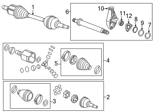 2018 Chevrolet Sonic Drive Axles - Front Mount Bracket Diagram for 13248689