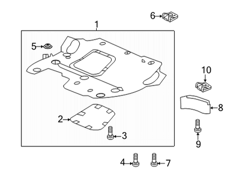 2021 Buick Envision Splash Shields Deflector Retainer Diagram for 13365058