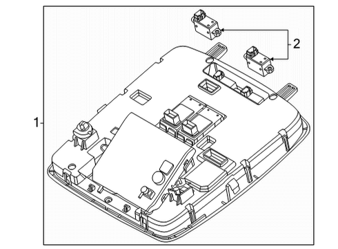 2022 Kia Carnival Overhead Console LAMP ASSY-OVERHEAD C Diagram for 92800R0300