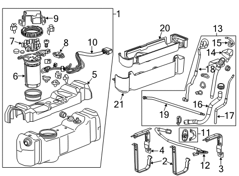 2013 GMC Sierra 2500 HD Diesel Aftertreatment System Exhaust Manifold Diagram for 12686302
