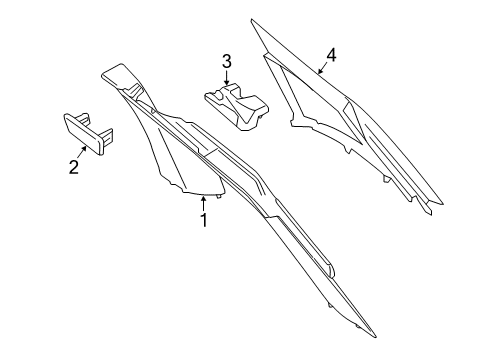 2021 BMW i3 Interior Trim - Quarter Panels Absorber, C-Pillar, Left Diagram for 51447344297