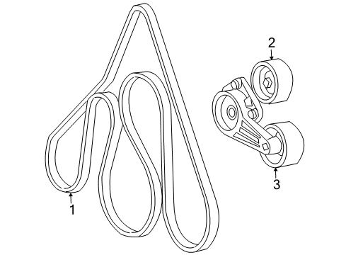 2002 Ford F-150 Belts & Pulleys Serpentine Belt Diagram for F65Z-8620-HA