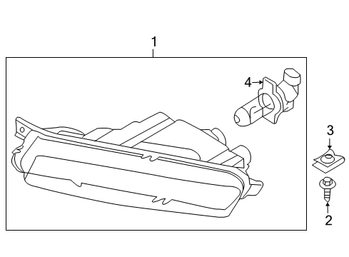 2008 BMW 128i Bulbs Fog Lights, Right Diagram for 63177164856