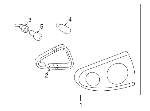 2003 Chevrolet Cavalier Tail Lamps Lamp Asm-Tail Diagram for 15142167