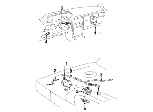 1990 Lexus ES250 Cruise Control System Computer Assy, Cruise Control Diagram for 88240-32140