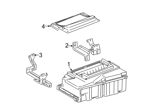 2018 Lexus GS F Electrical Components Bracket, Combination Diagram for 83166-30130