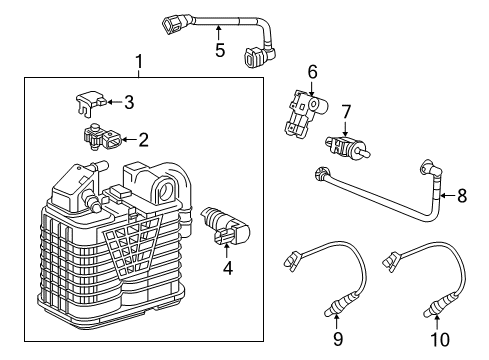 2020 Buick Regal Sportback Emission Components Vapor Canister Diagram for 84359221