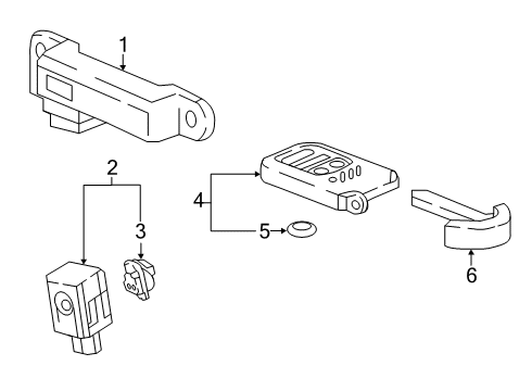 2019 Honda Civic Keyless Entry Components Fob Assembly, Entry Key Diagram for 72147-TBA-A12