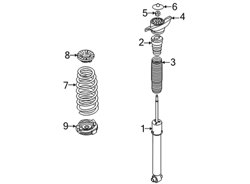 2022 Hyundai Sonata Shocks & Components - Rear Spring-RR Diagram for 55340-L0140