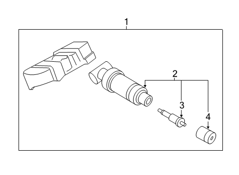 2020 Toyota GR Supra Tire Pressure Monitoring Tire Pressure Sensor Diagram for 42607-WAA02