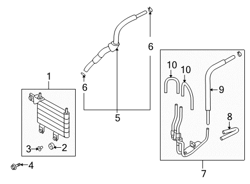 2006 Kia Amanti Oil Cooler Oil Cooler Assembly Diagram for 254603F000