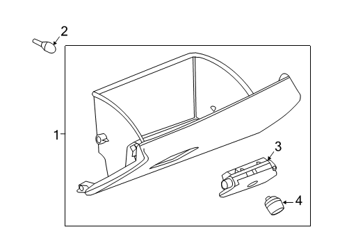 2018 Chevrolet Camaro Glove Box Glove Box Assembly Diagram for 84208163