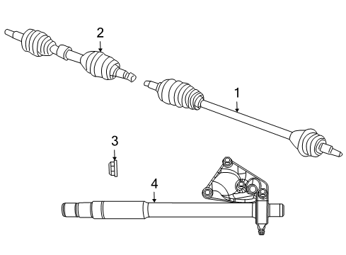 2010 Dodge Journey Drive Axles - Front Front Drive Shaft Diagram for 5273558AG