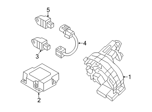 2015 Kia Soul Air Bag Components Wiring Assembly-Air Bag Diagram for 91711B2000