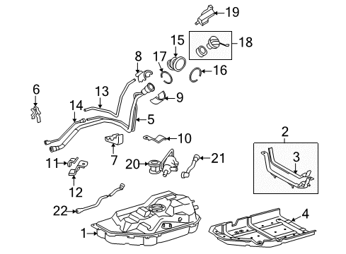 2015 Lexus RX450h Fuel Supply Clamp, Fuel Filler Pipe Diagram for 77281-48040
