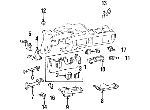 1995 Oldsmobile 98 Switches Connector, (W/Leads) Diagram for 12102670