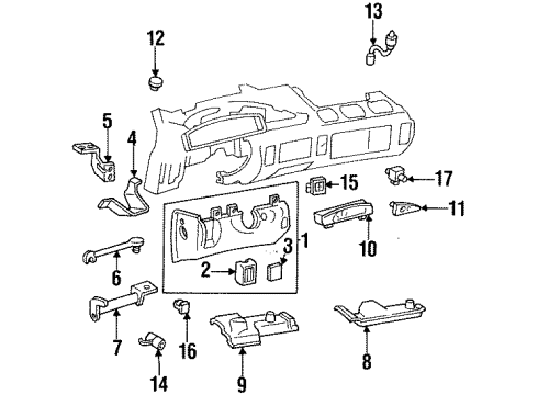 1995 Oldsmobile 98 Switches Sensor Asm-Inside Air Temperature Diagram for 16201263