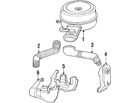 1987 Chevrolet R10 Suburban Air Intake Air Cleaner Diagram for 25042891